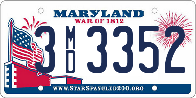 MD license plate 3MD3352