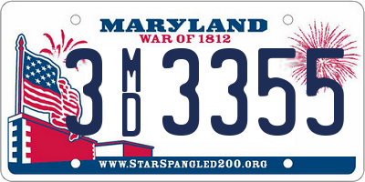 MD license plate 3MD3355