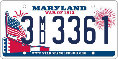 MD license plate 3MD3361