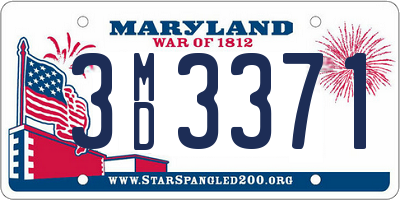 MD license plate 3MD3371