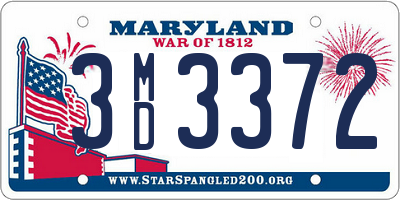 MD license plate 3MD3372