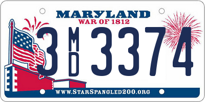 MD license plate 3MD3374