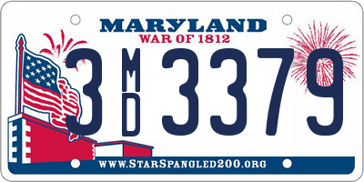 MD license plate 3MD3379