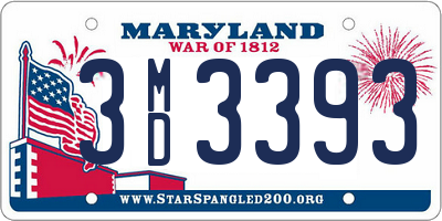 MD license plate 3MD3393