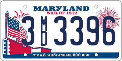 MD license plate 3MD3396