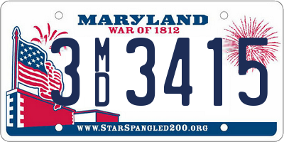 MD license plate 3MD3415