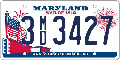 MD license plate 3MD3427