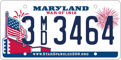 MD license plate 3MD3464