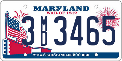 MD license plate 3MD3465