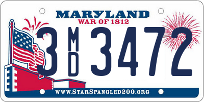 MD license plate 3MD3472