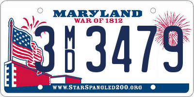 MD license plate 3MD3479