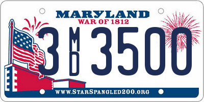 MD license plate 3MD3500