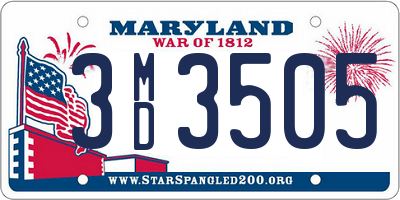 MD license plate 3MD3505