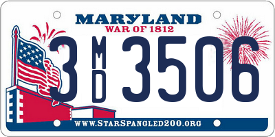 MD license plate 3MD3506