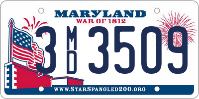 MD license plate 3MD3509