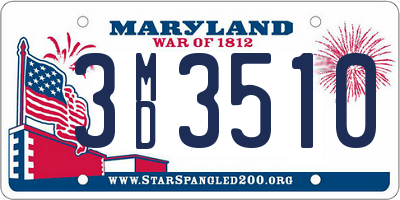 MD license plate 3MD3510