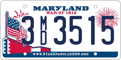 MD license plate 3MD3515