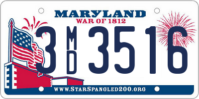 MD license plate 3MD3516