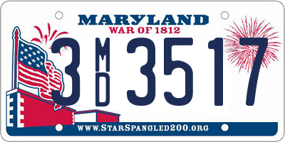 MD license plate 3MD3517