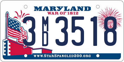 MD license plate 3MD3518