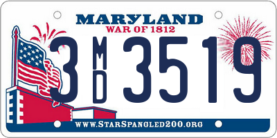 MD license plate 3MD3519