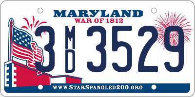 MD license plate 3MD3529