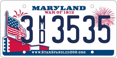 MD license plate 3MD3535