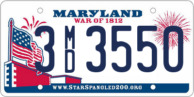 MD license plate 3MD3550