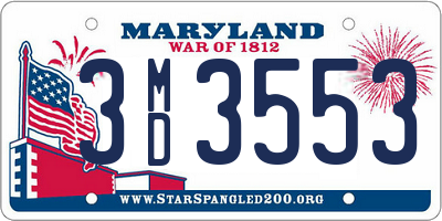 MD license plate 3MD3553