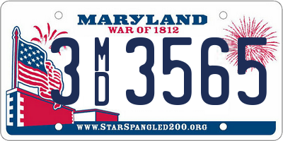 MD license plate 3MD3565