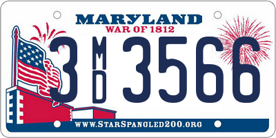 MD license plate 3MD3566