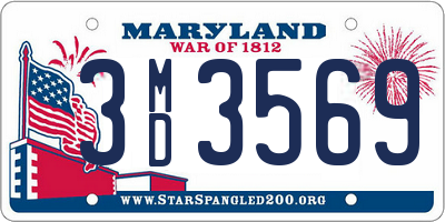 MD license plate 3MD3569