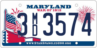 MD license plate 3MD3574