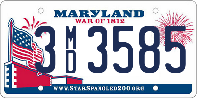 MD license plate 3MD3585