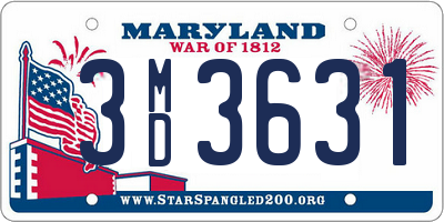 MD license plate 3MD3631