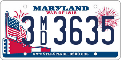 MD license plate 3MD3635