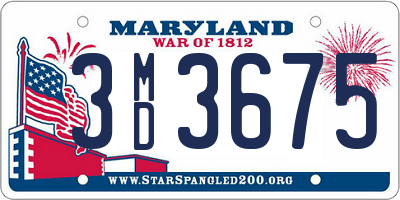 MD license plate 3MD3675