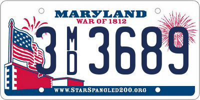 MD license plate 3MD3689