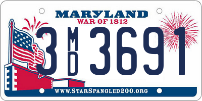 MD license plate 3MD3691