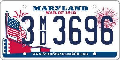 MD license plate 3MD3696