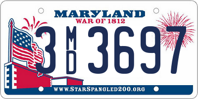 MD license plate 3MD3697