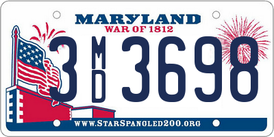 MD license plate 3MD3698
