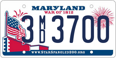 MD license plate 3MD3700