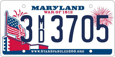 MD license plate 3MD3705