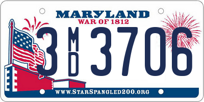 MD license plate 3MD3706