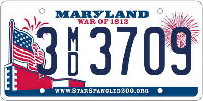 MD license plate 3MD3709