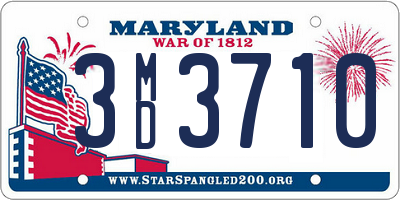 MD license plate 3MD3710