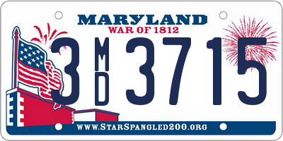 MD license plate 3MD3715