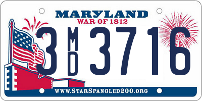 MD license plate 3MD3716