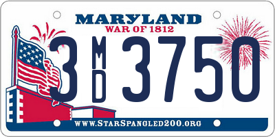 MD license plate 3MD3750